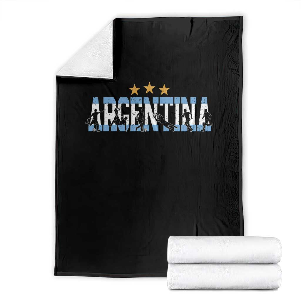 Proud Argentina Futbol Supporter National Pride Gift Throw Blanket TS12 Black Print Your Wear