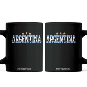 Proud Argentina Futbol Supporter National Pride Gift Coffee Mug TS12 Black Print Your Wear