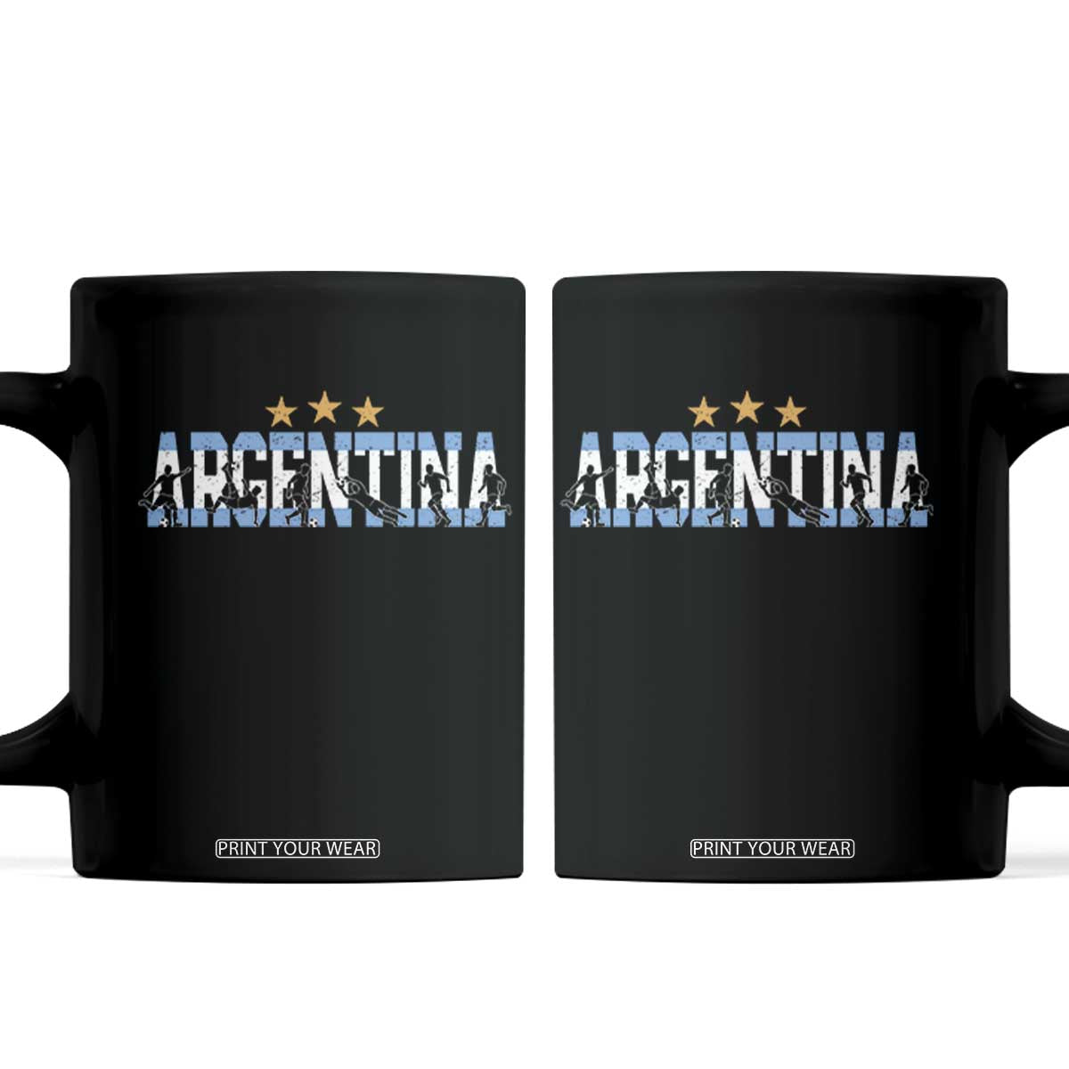 Proud Argentina Futbol Supporter National Pride Gift Coffee Mug TS12 Black Print Your Wear