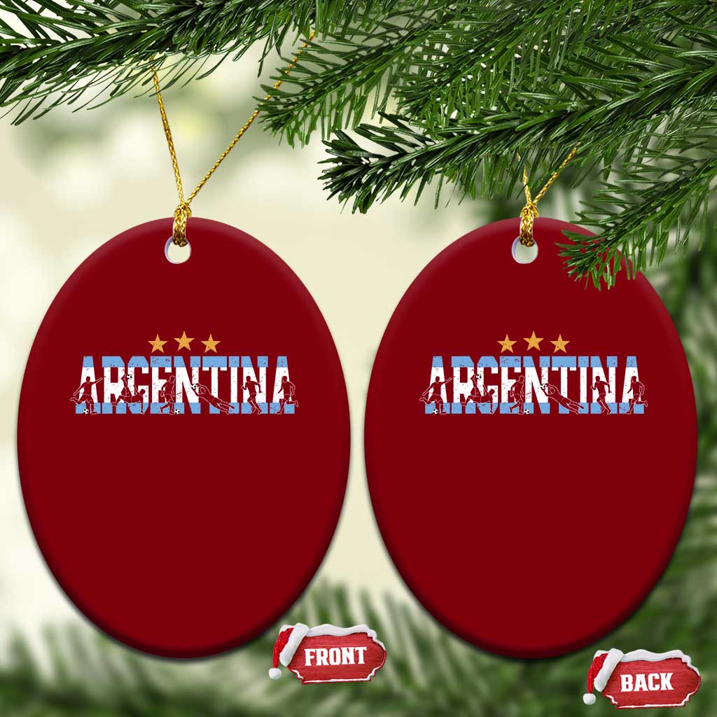 Proud Argentina Futbol Supporter National Pride Gift Ceramic Ornament TS12 Print Your Wear