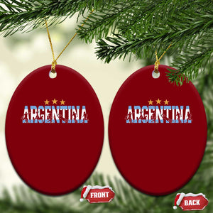 Proud Argentina Futbol Supporter National Pride Gift Ceramic Ornament TS12 Print Your Wear