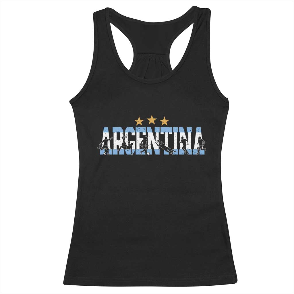 Proud Argentina Futbol Supporter National Pride Gift Racerback Tank Top TS12 Black Print Your Wear