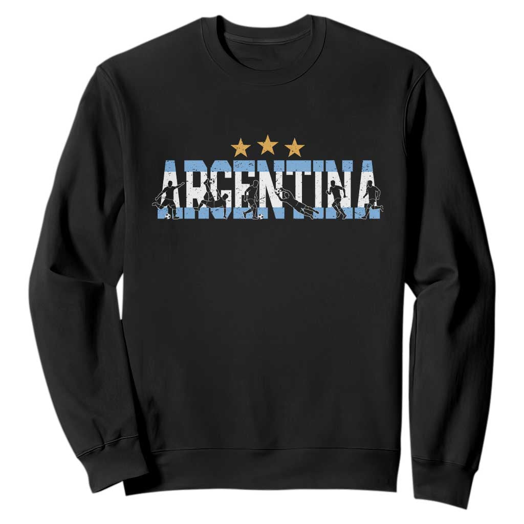 Proud Argentina Futbol Supporter National Pride Gift Sweatshirt TS12 Black Print Your Wear