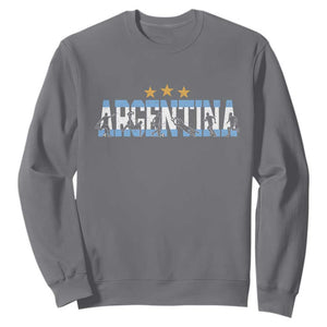 Proud Argentina Futbol Supporter National Pride Gift Sweatshirt TS12 Charcoal Print Your Wear