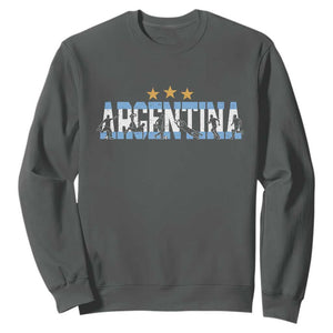 Proud Argentina Futbol Supporter National Pride Gift Sweatshirt TS12 Dark Heather Print Your Wear