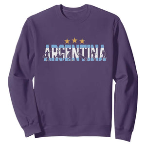 Proud Argentina Futbol Supporter National Pride Gift Sweatshirt TS12 Purple Print Your Wear