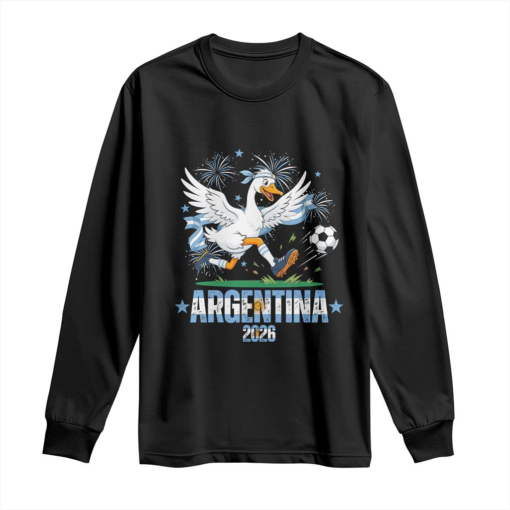 Funny Argentina Soccer Goose Long Sleeve Shirt Football Fan Graphic TS12 Black Print Your Wear