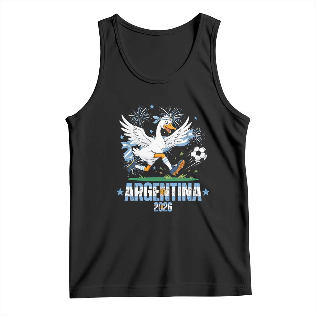 Funny Argentina Soccer Goose Tank Top Football Fan Graphic TS12 Black Print Your Wear