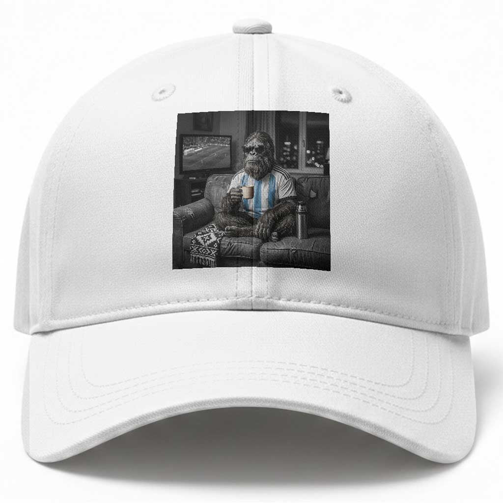 Funny Bigfoot Watching Soccer Baseball Cap Argentina Futbol Fan TS12 Print Your Wear