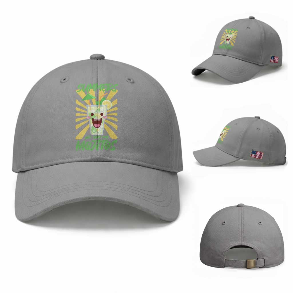 Summers Are Made For Mojitos Baseball Cap Funny Vacation Cocktail TS12 Baseball Cap Universal Fit Sport Gray Print Your Wear