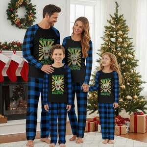 Summers Are Made For Mojitos Plaid Pajama Set Funny Vacation Cocktail TS12 Blue Plaid Print Your Wear