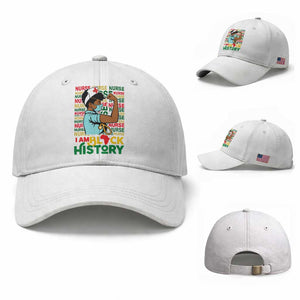 Nurse African American Baseball Cap I Am Black History Strong Feminism TS12 Baseball Cap Universal Fit White Print Your Wear