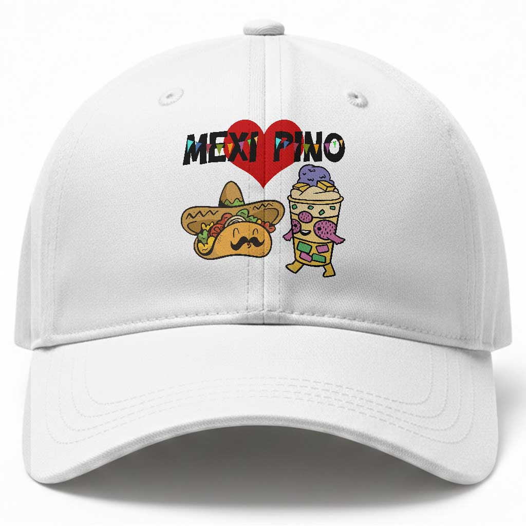 Mexican Filipino Food Lover Baseball Cap Tacos Lover And Halo Halo TS12 Print Your Wear