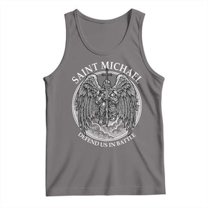 Saint Michael The Archangel Tank Top Defend Us In Battle Christian Faith TS12 Deep Heather Print Your Wear