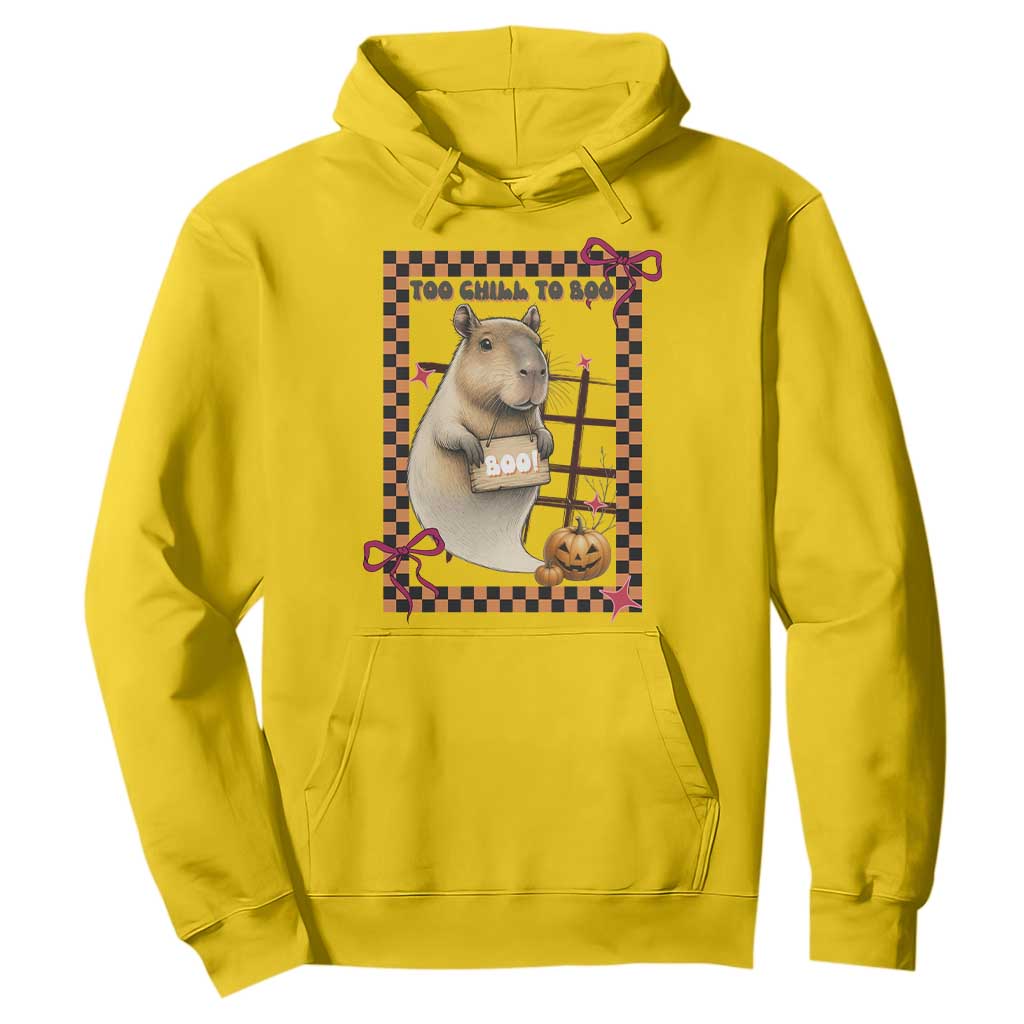 Halloween Capybara Hoodie Funny Too Chill To Boo TS12 Daisy Print Your Wear