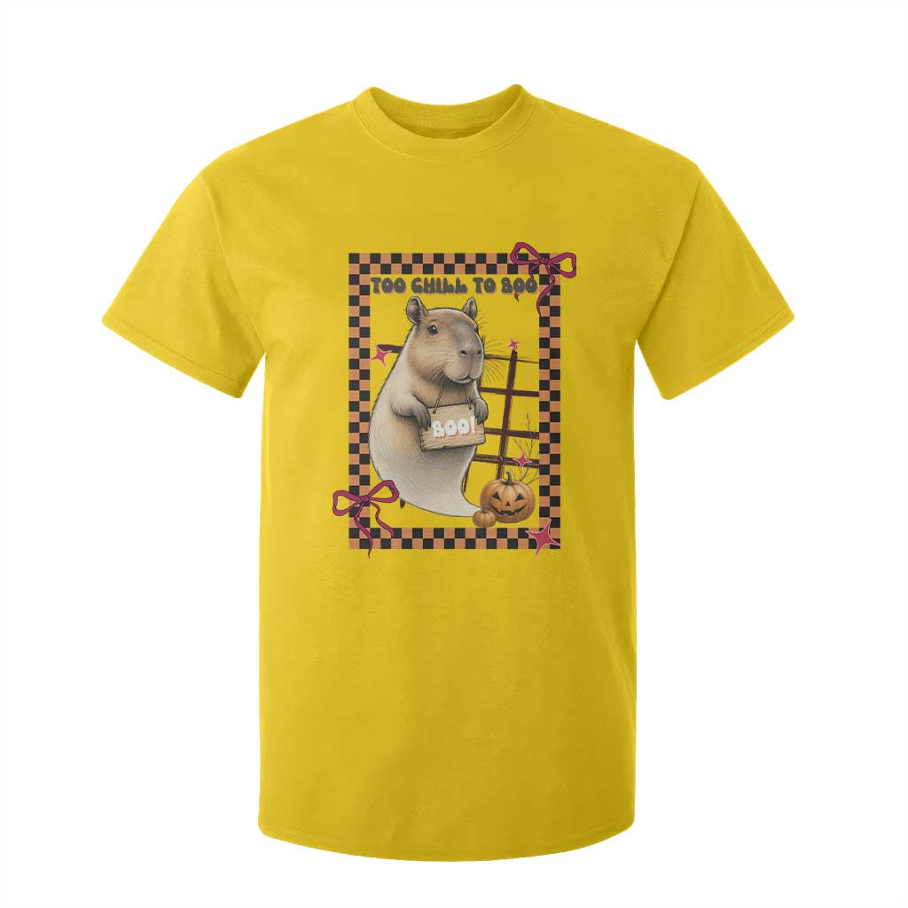 Halloween Capybara T Shirt For Kid Funny Too Chill To Boo TS12 Daisy Print Your Wear