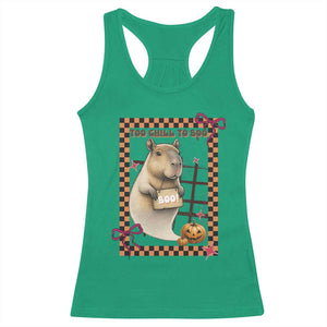 Halloween Capybara Racerback Tank Top Funny Too Chill To Boo TS12 Irish Green Print Your Wear