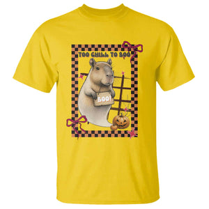 Halloween Capybara T Shirt Funny Too Chill To Boo TS12 Daisy Print Your Wear