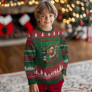Funny Xmas Ugly Christmas Sweater All I Want For Christmas Is A Capybara TS12 Christmas Print Your Wear
