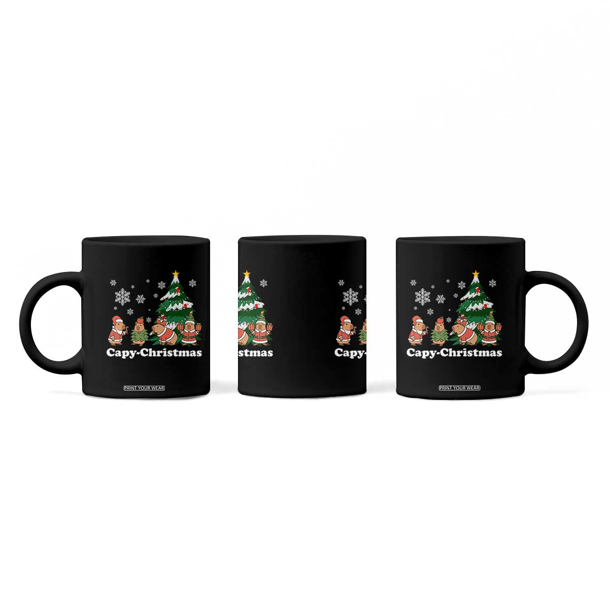 Christmas Capybara Coffee Mug Funny Capy Xmas Gift Idea TS12 Print Your Wear