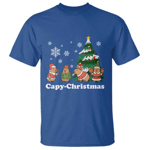 Christmas Capybara T Shirt Funny Capy Xmas Gift Idea TS12 Royal Blue Print Your Wear