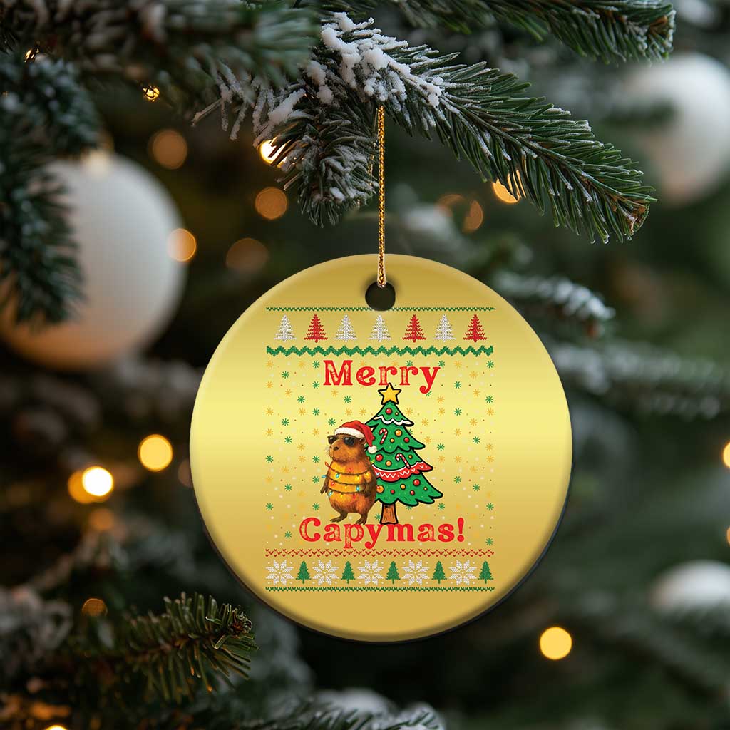 Funny Merry Capymas Christmas Ornament Capybara Xmas Party TS12 Print Your Wear