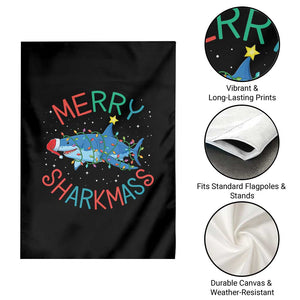 Christmas Shark Garden Flag Funny Merry Sharkmas Xmas Gift TS12 Print Your Wear