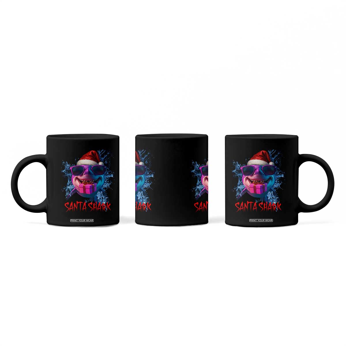 Funny Christmas Santa Shark Xmas Gift Coffee Mug TS12 Print Your Wear