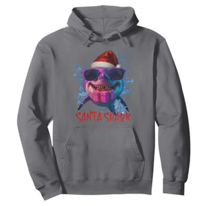 Funny Christmas Santa Shark Xmas Gift Hoodie TS12 Charcoal Print Your Wear