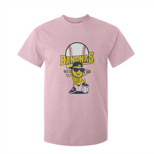 Cool Banana Playing Baseball T Shirt For Kid Funny Fruit Sports Gift TS12 Light Pink Print Your Wear