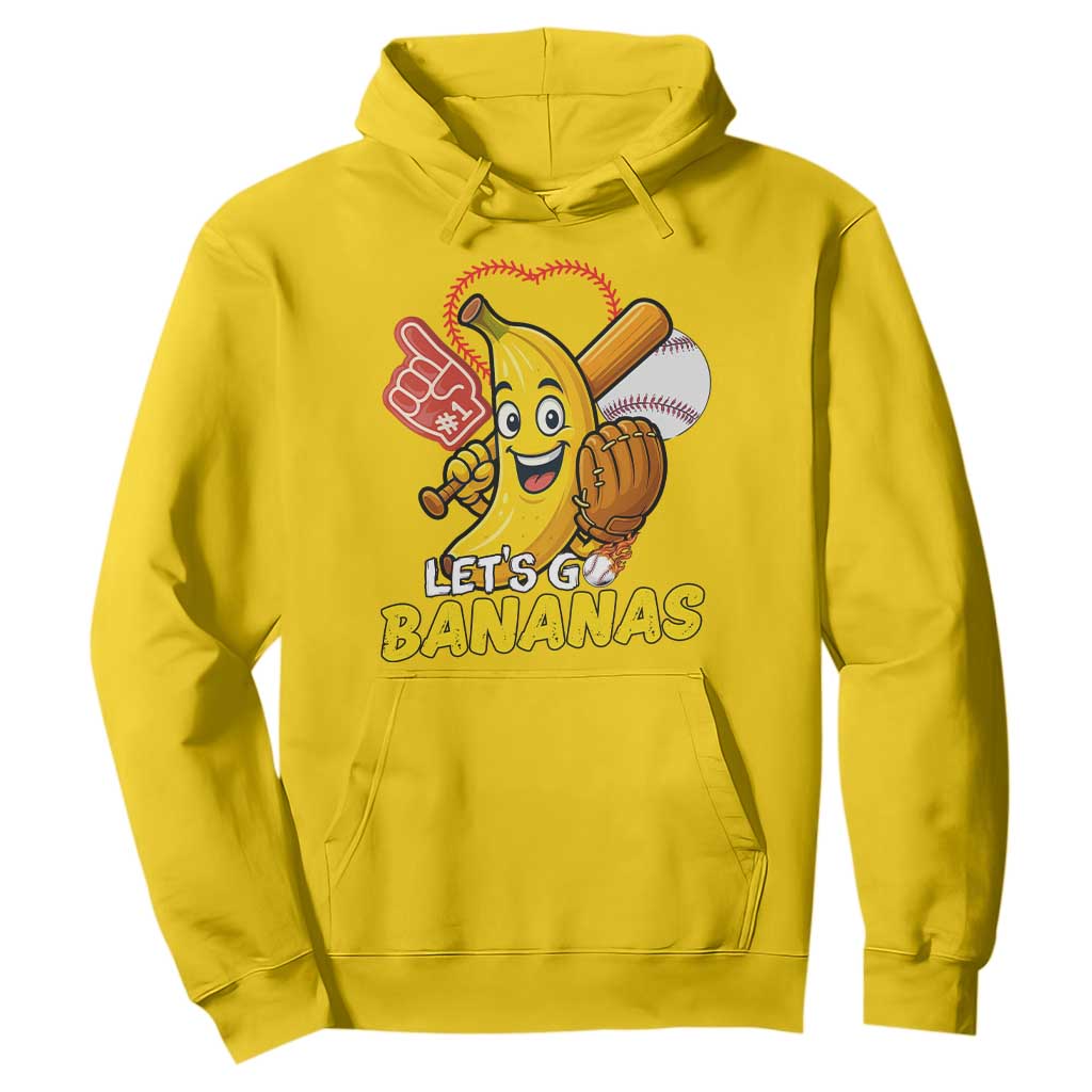 Funny Baseball Hoodie Lets Go Bananas Fruit Sports Lover Gift TS12 Daisy Print Your Wear
