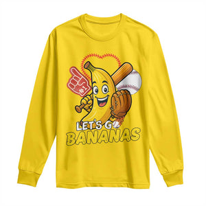 Funny Baseball Long Sleeve Shirt Lets Go Bananas Fruit Sports Lover Gift TS12 Daisy Print Your Wear