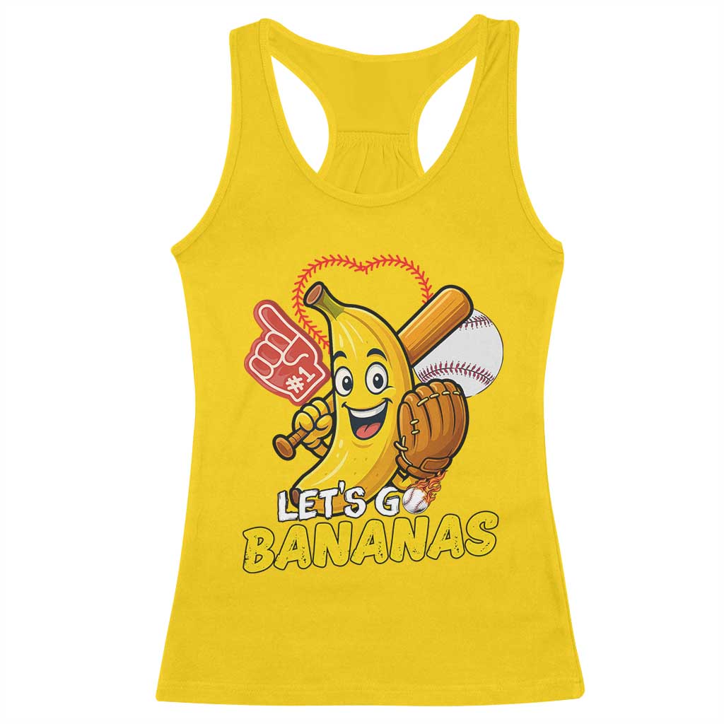Funny Baseball Racerback Tank Top Lets Go Bananas Fruit Sports Lover Gift TS12 Daisy Print Your Wear