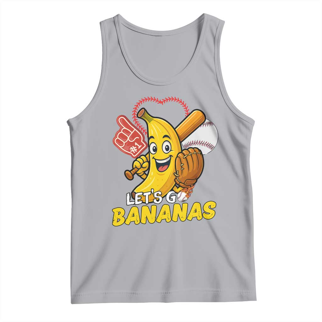 Funny Baseball Tank Top Lets Go Bananas Fruit Sports Lover Gift TS12 Athletic Heather Print Your Wear