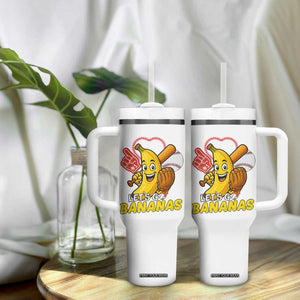 Funny Baseball Tumbler With Handle Lets Go Bananas Fruit Sports Lover Gift TS12 Print Your Wear