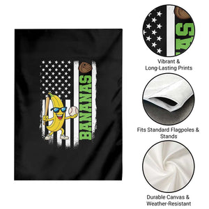 Banana Playing Baseball Lover Garden Flag Retro American Flag TS12 Print Your Wear