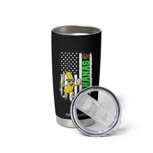 Banana Playing Baseball Lover Tumbler Cup Retro American Flag TS12 Print Your Wear