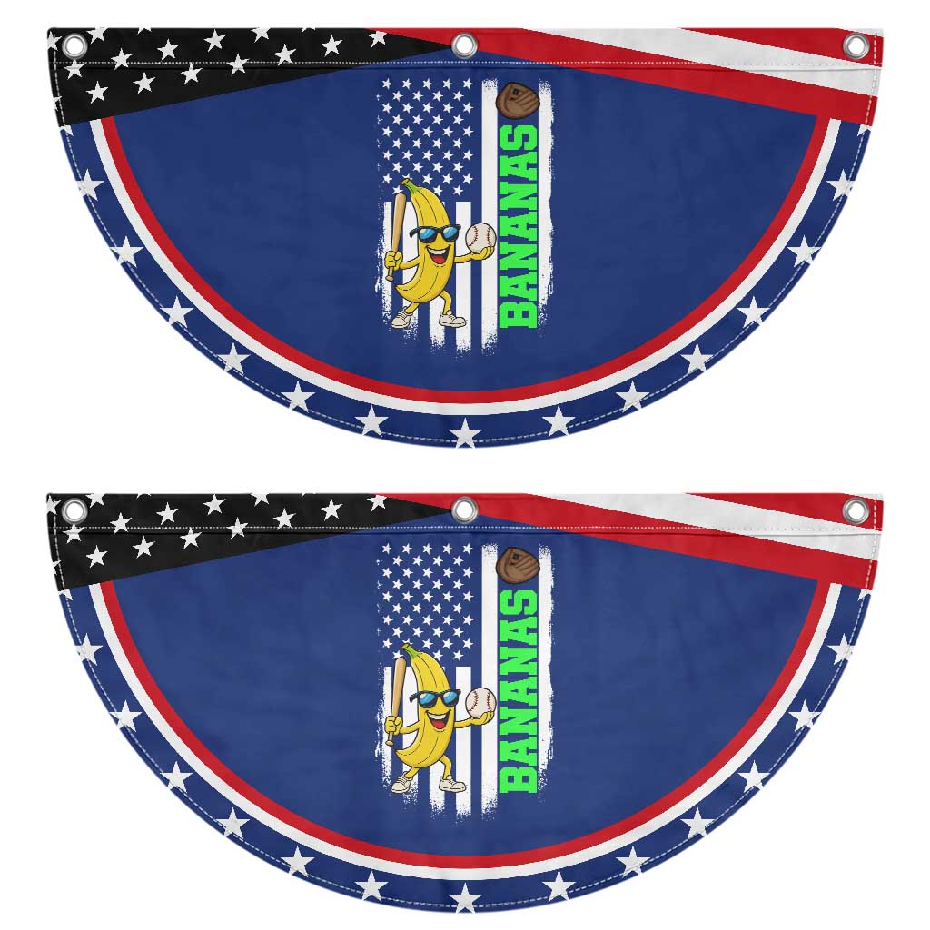 Banana Playing Baseball Lover Patriotic Fan Flag Retro American Flag TS12 2pcs pack Classic Navy Print Your Wear