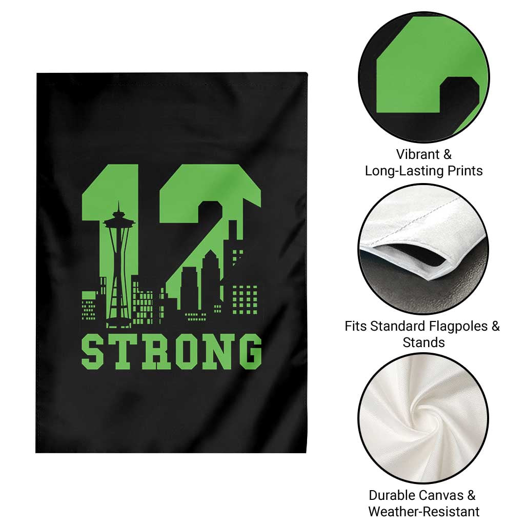 Space Needle Emerald City Skyline Number 12 Typography Garden Flag Pacific Northwest Fan Pride TS12 Print Your Wear