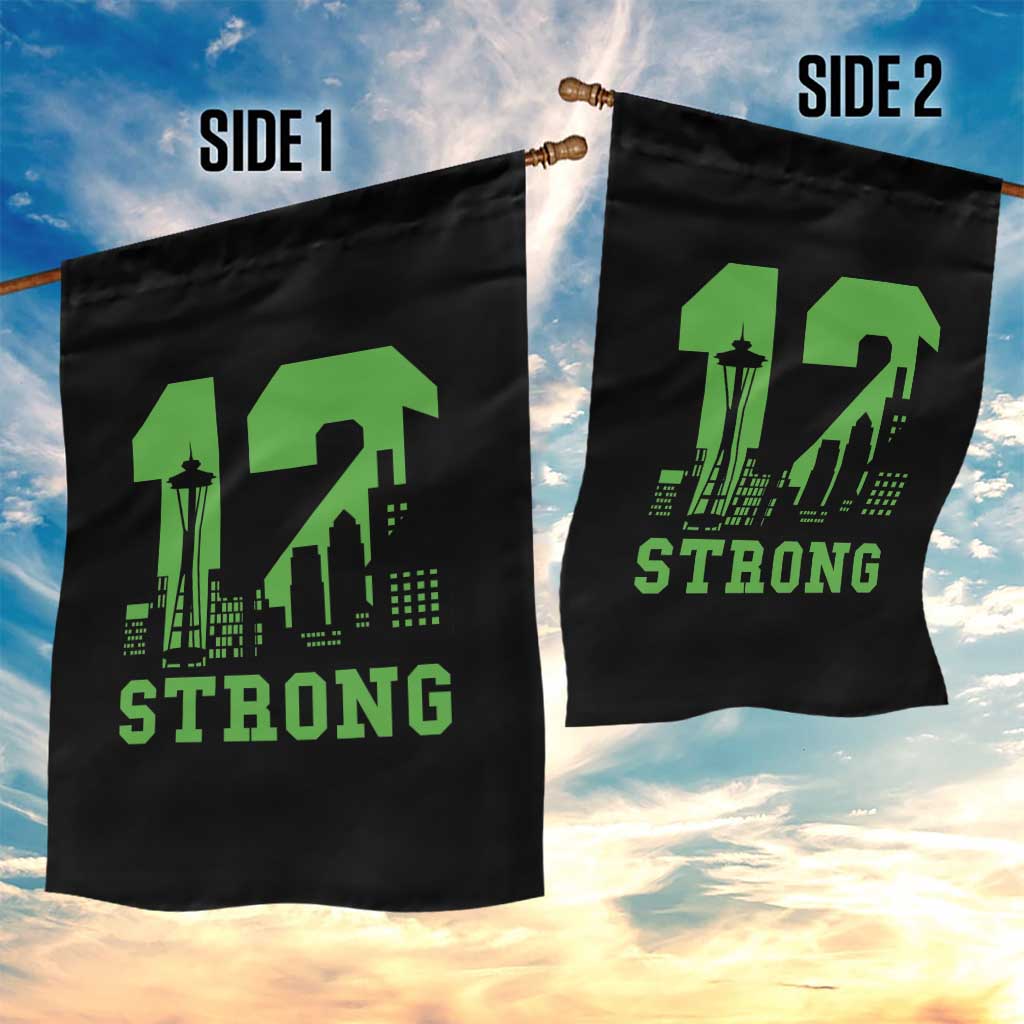 Space Needle Emerald City Skyline Number 12 Typography Garden Flag Pacific Northwest Fan Pride TS12 Print Your Wear