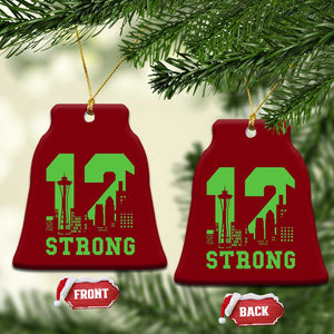 Space Needle Emerald City Skyline Number 12 Typography Ceramic Ornament Pacific Northwest Fan Pride TS12 Print Your Wear