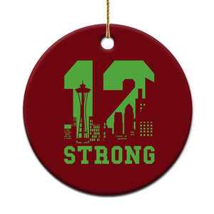 Space Needle Emerald City Skyline Number 12 Typography Ceramic Ornament Pacific Northwest Fan Pride TS12 1pc Red Print Your Wear