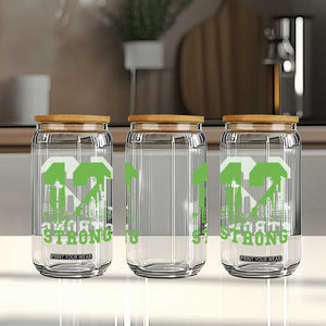 Space Needle Emerald City Skyline Number 12 Typography Glass Can Pacific Northwest Fan Pride TS12 Print Your Wear