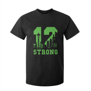 Space Needle Emerald City Skyline Number 12 Typography T Shirt For Kid Pacific Northwest Fan Pride TS12 Black Print Your Wear