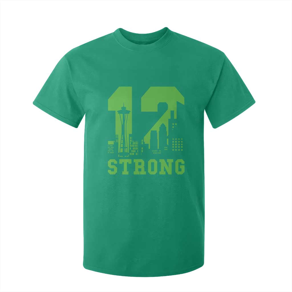 Space Needle Emerald City Skyline Number 12 Typography T Shirt For Kid Pacific Northwest Fan Pride TS12 Irish Green Print Your Wear