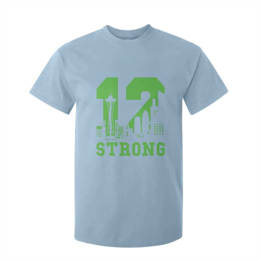 Space Needle Emerald City Skyline Number 12 Typography T Shirt For Kid Pacific Northwest Fan Pride TS12 Light Blue Print Your Wear