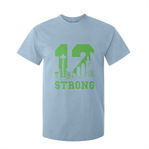 Space Needle Emerald City Skyline Number 12 Typography T Shirt For Kid Pacific Northwest Fan Pride TS12 Light Blue Print Your Wear