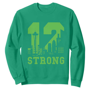 Space Needle Emerald City Skyline Number 12 Typography Sweatshirt Pacific Northwest Fan Pride TS12 Irish Green Print Your Wear