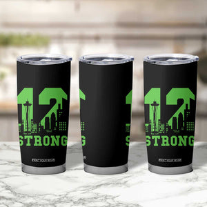 Space Needle Emerald City Skyline Number 12 Typography Tumbler Cup Pacific Northwest Fan Pride TS12 Print Your Wear