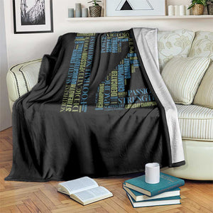 Victory And Strength Number 12 Typography Throw Blanket Gift For Football Lovers TS12 Print Your Wear